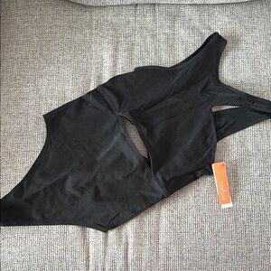 Colsie black cutout tank bodysuit